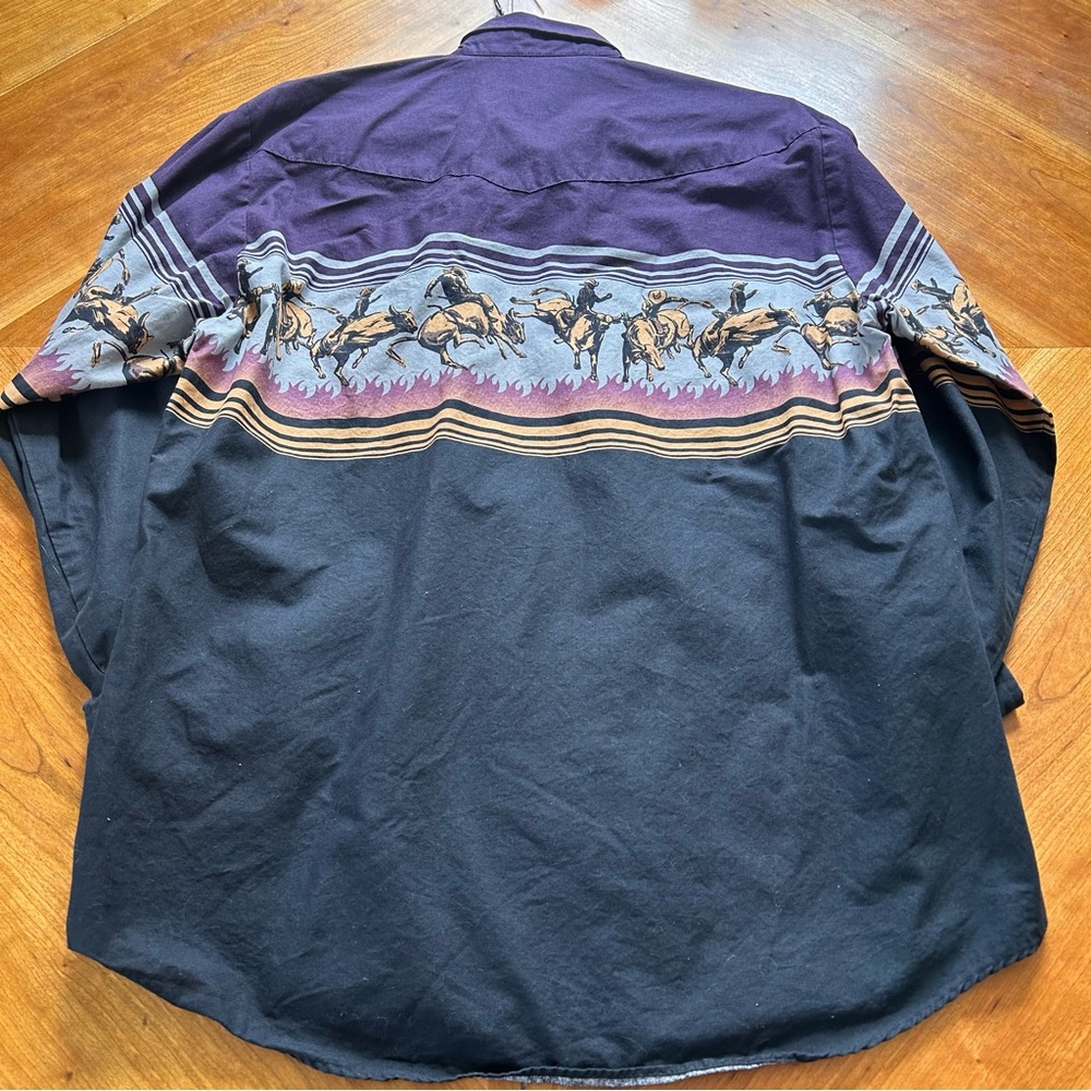 Vintage Roper Bull Rider Pearl Snap Shirt - Picture 2 of 3